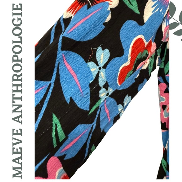 Anthropologie Maeve Ruched Floral Maxi Dress 20W/2X - Picture 12 of 14